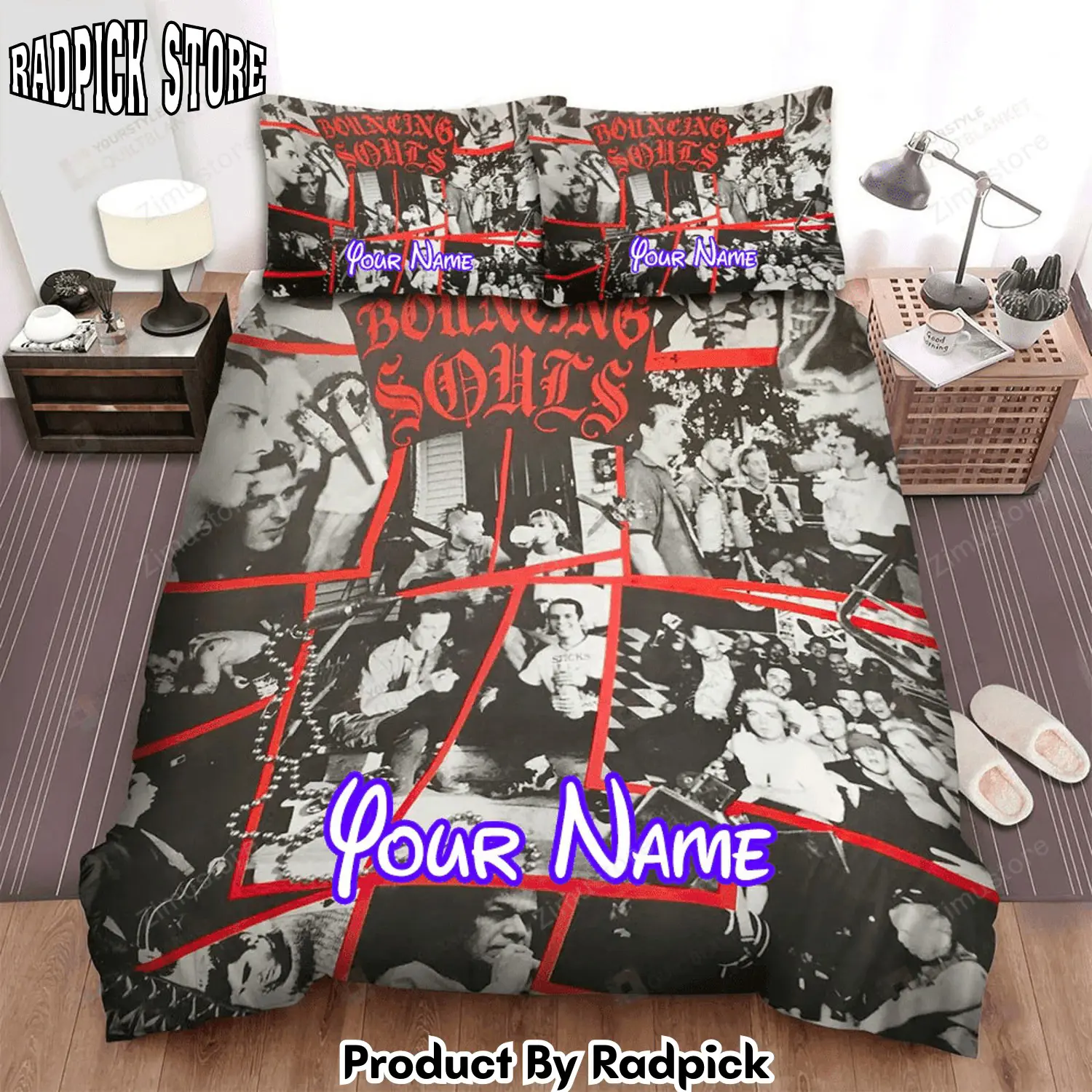 Radpick the bouncing souls band picture of member art bed sheets spread comforter duvet cover personalized name bedding sets rp3271329